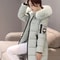 Womens Winter Fur Collar Hooded Parka Coat 4