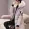 Womens Winter Fur Collar Hooded Parka Coat 5