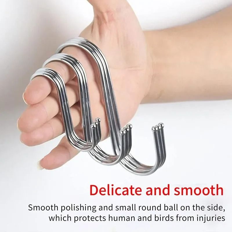 Stainless Steel S Hooks For Kitchen And Home Organization 5