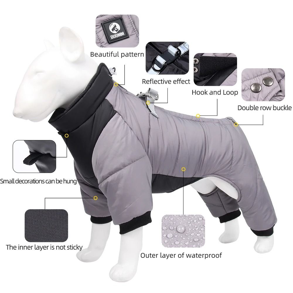 Outdoor Storm Dog Jacket With Reflective Design 2