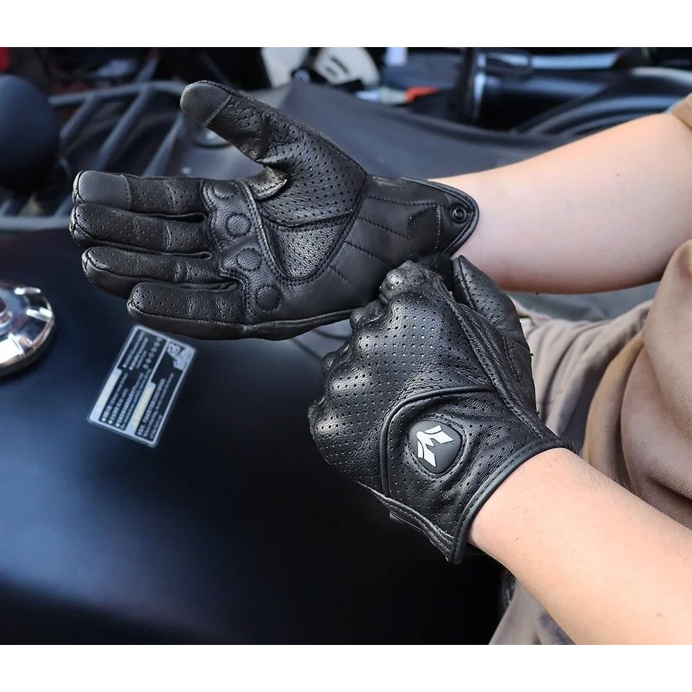 Vintage Leather Motorcycle Gloves For Men 1