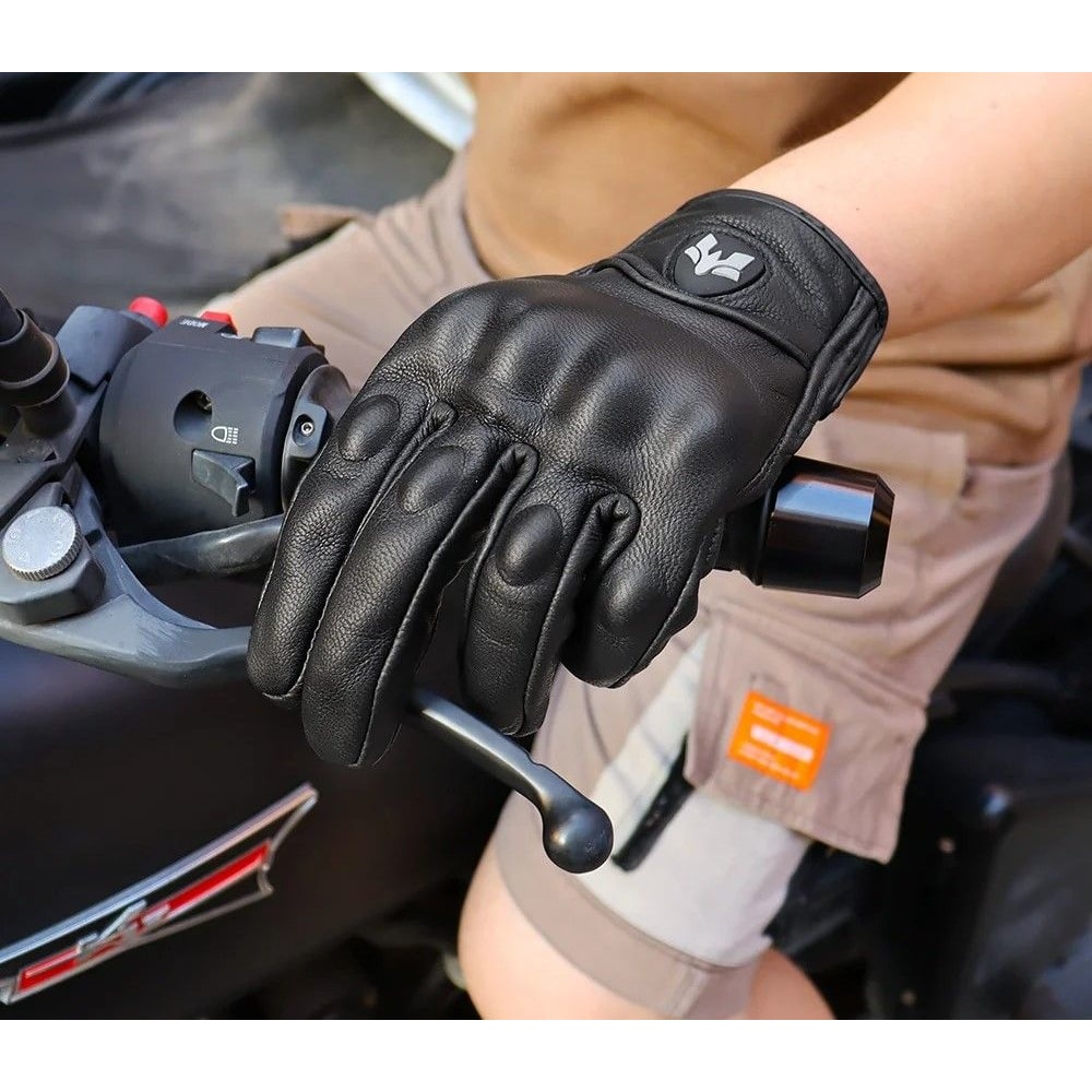 Vintage Leather Motorcycle Gloves For Men 2