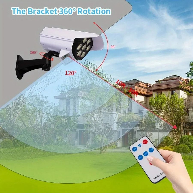 Outdoor Motion Sensor Solar Security Lights With Camera Look Design 1