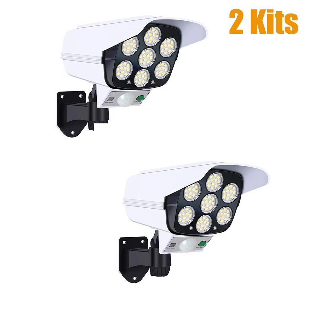 Outdoor Motion Sensor Solar Security Lights With Camera Look Design 9