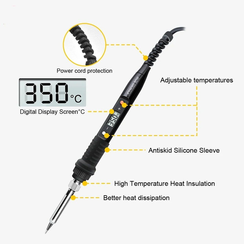 Adjustable Temperature Electric Soldering Iron Kit With LCD Display 1