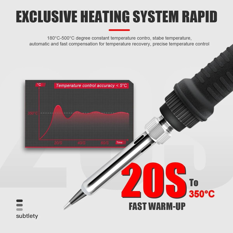 Adjustable Temperature Electric Soldering Iron Kit With LCD Display 2