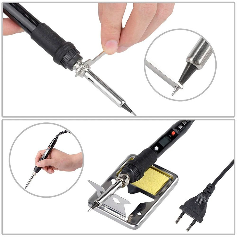 Adjustable Temperature Electric Soldering Iron Kit With LCD Display 5