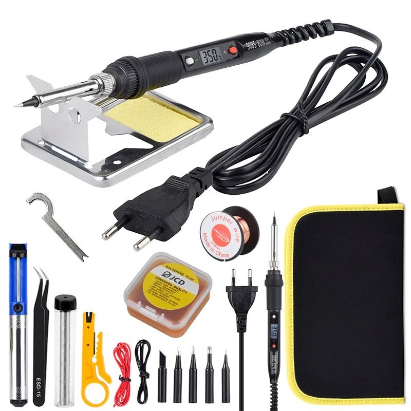 Adjustable Temperature Electric Soldering Iron Kit With LCD Display 8