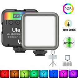 rgb led rechargeable video light with adjustable color and brightness