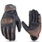 Vintage Leather Motorcycle Riding Gloves With Touchscreen Compatibility 0