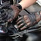 Vintage Leather Motorcycle Riding Gloves With Touchscreen Compatibility 1