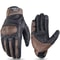 Vintage Leather Motorcycle Riding Gloves With Touchscreen Compatibility 6