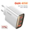 High Speed Dual Port GaN Fast Charger 40W USB C Power Adapter 8