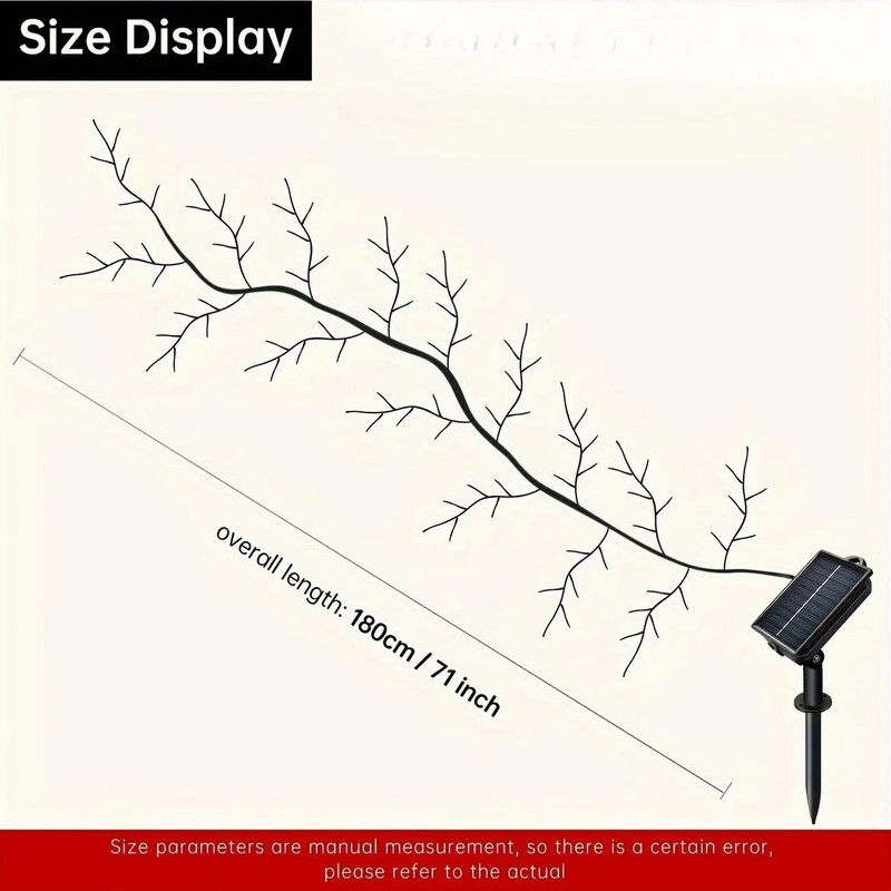 Solar Powered Willow Vine String Lights With 96 LEDs 4