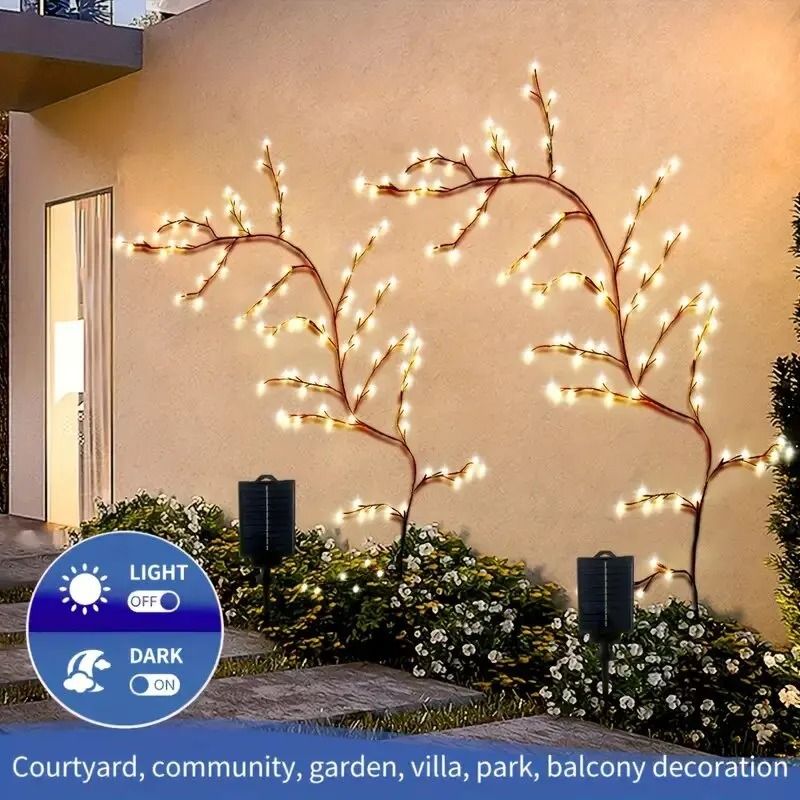Solar Powered Willow Vine String Lights With 96 LEDs 5