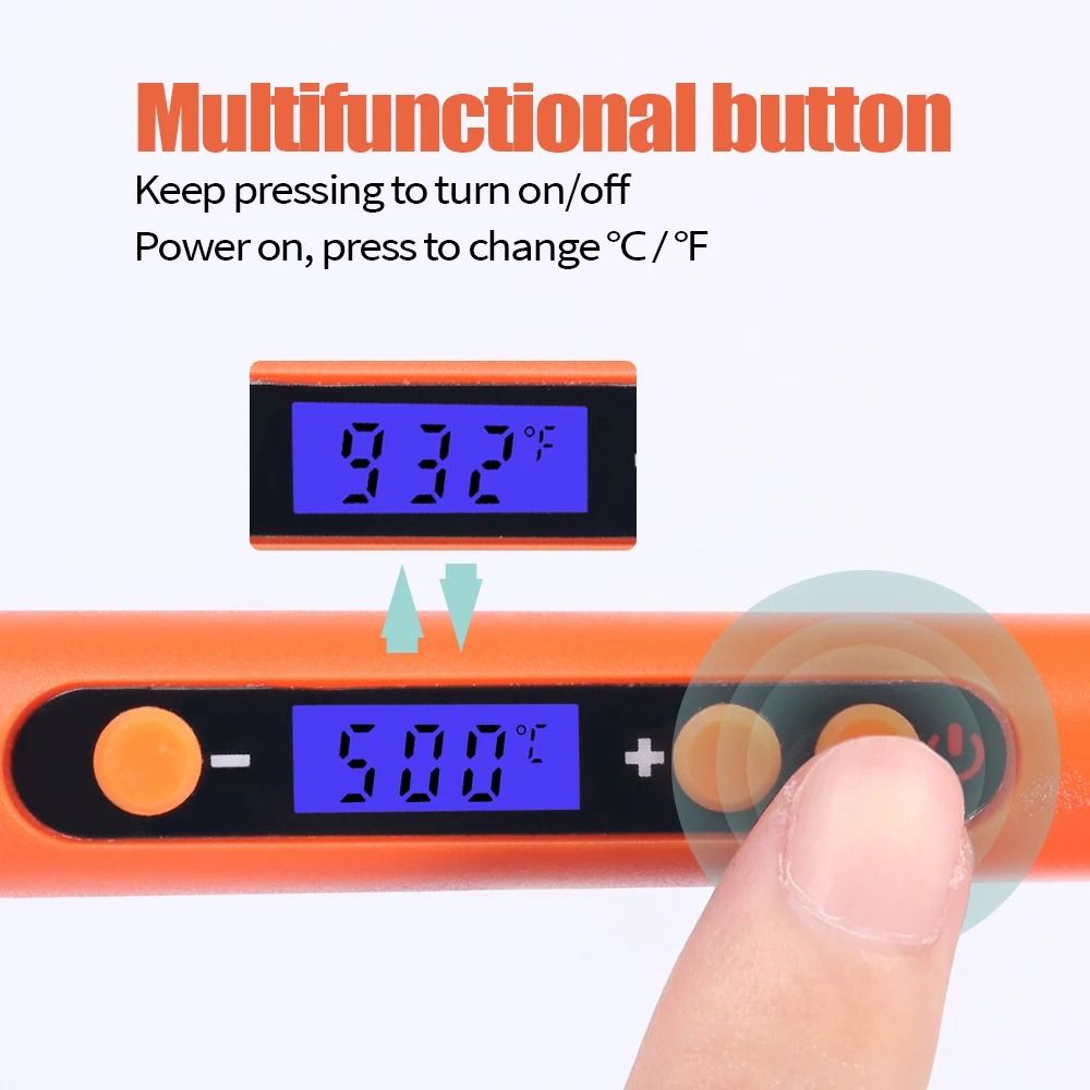 Digital Adjustable Temperature Electric Soldering Iron Kit 100W 5