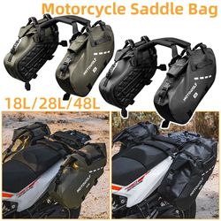 waterproof motorcycle saddle and pannier bag with large capacity storage