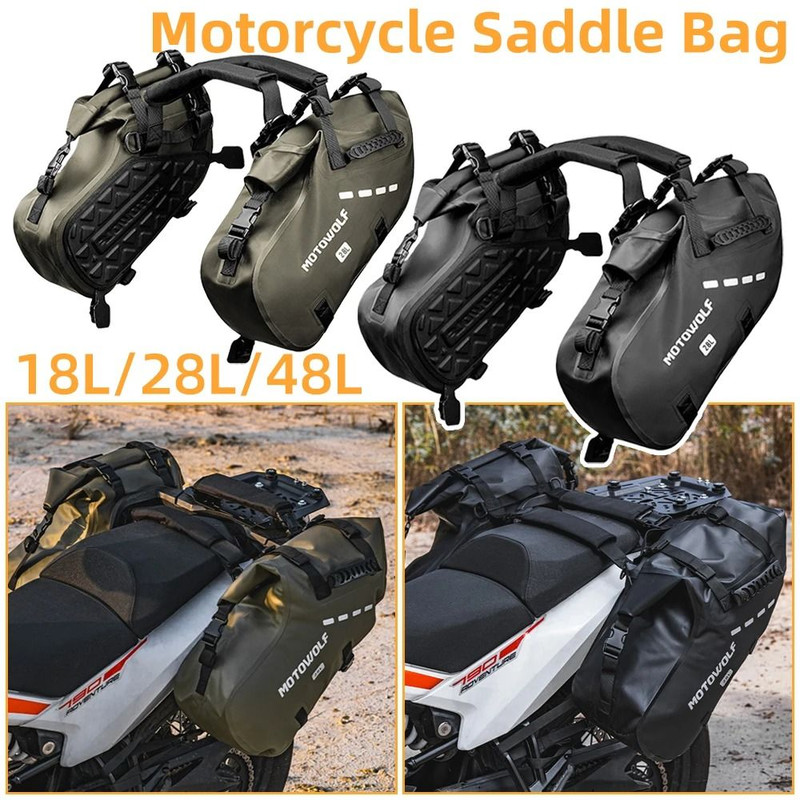 Waterproof Motorcycle Saddle And Pannier Bag With Large Capacity Storage 0