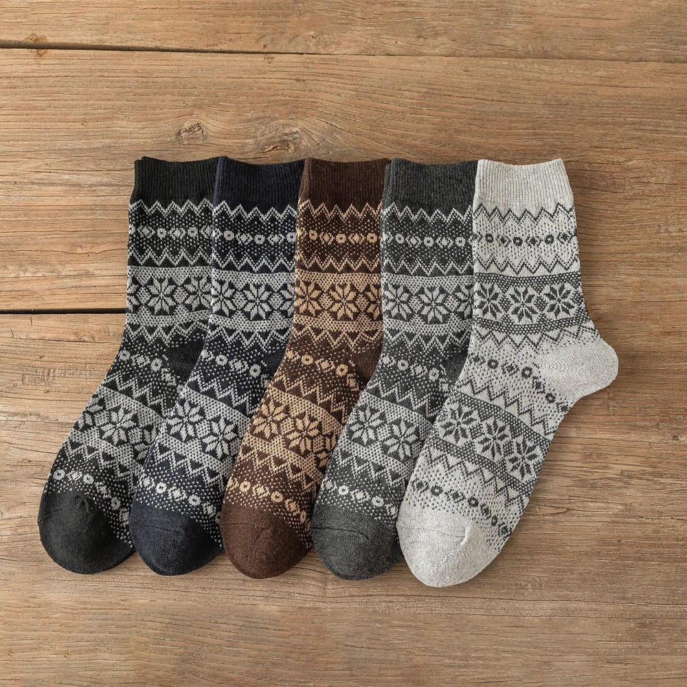 Cozy Winter Wool Socks For Men And Women 5 Pairs Set 6