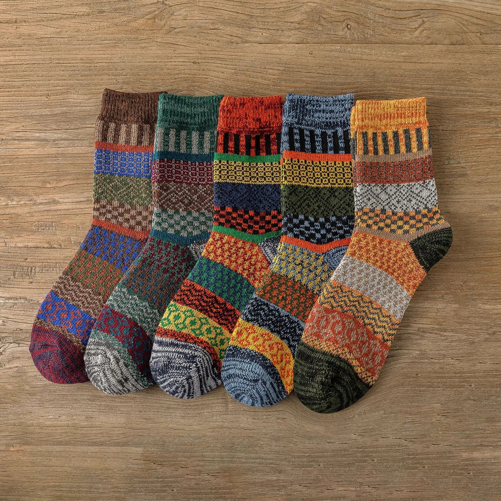 Cozy Winter Wool Socks For Men And Women 5 Pairs Set 10