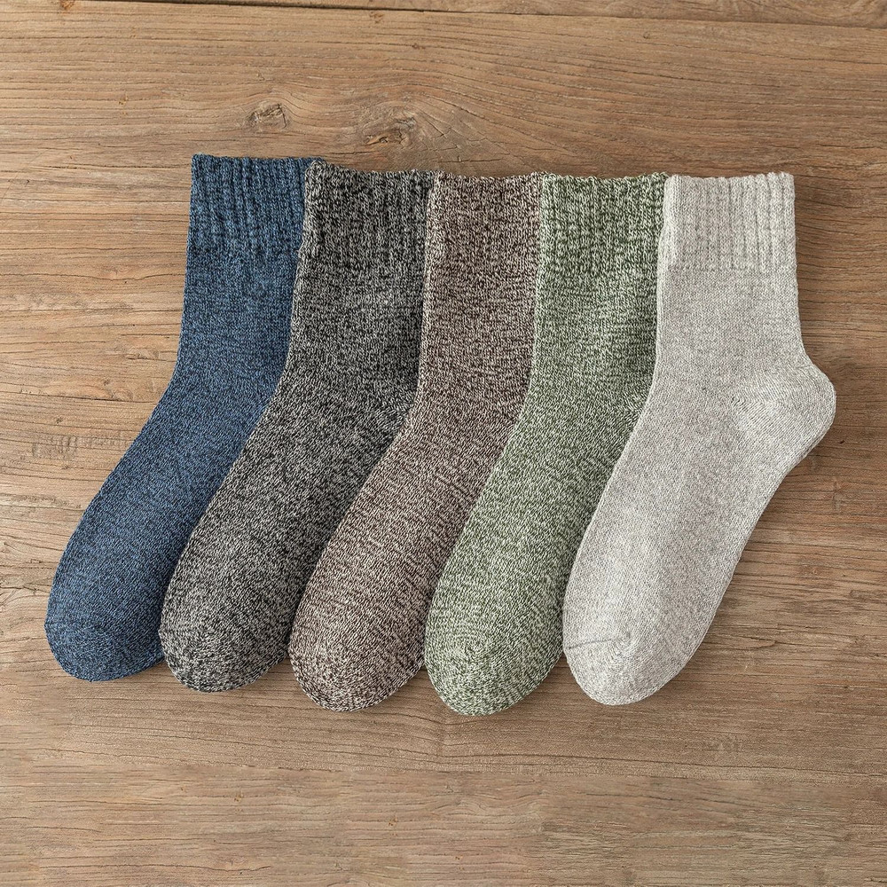 Cozy Winter Wool Socks For Men And Women 5 Pairs Set 13