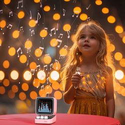 retro pixel art bluetooth speaker with diy led display and app control