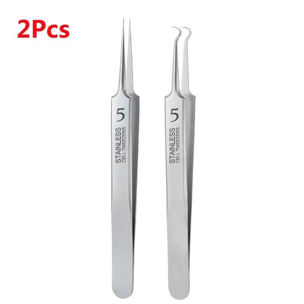 Precision Stainless Steel Blackhead And Acne Removal Tweezers 12