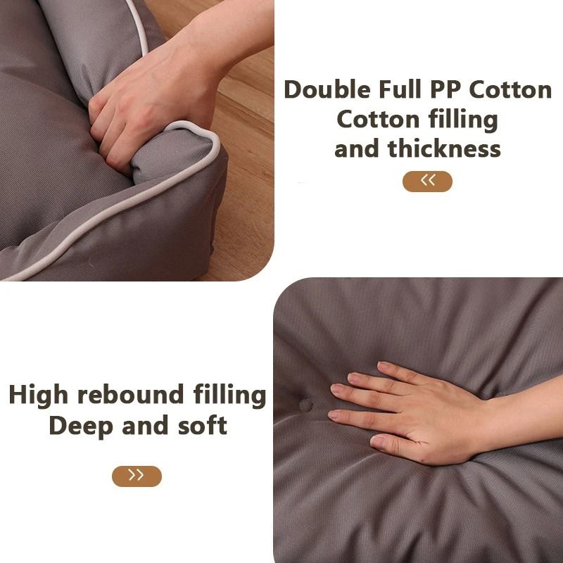 Waterproof Oxford Pet Bed With Thick Cotton Filling For All Seasons 4