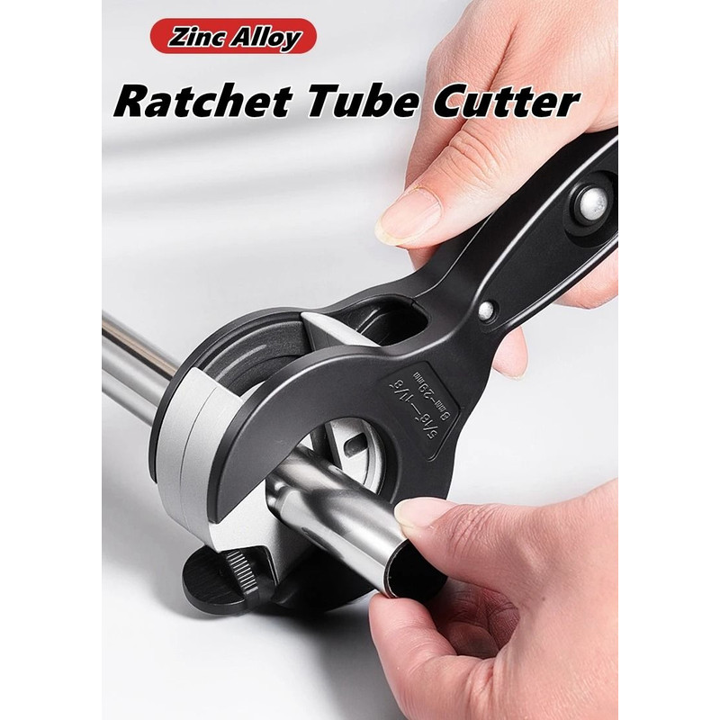 Ratcheting Tubing Cutter For Metal And Plastic Pipes 0