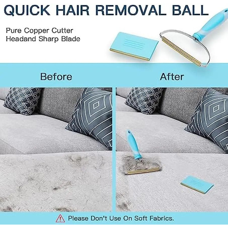 Telescopic Carpet Rake And Pet Hair Remover Set 3