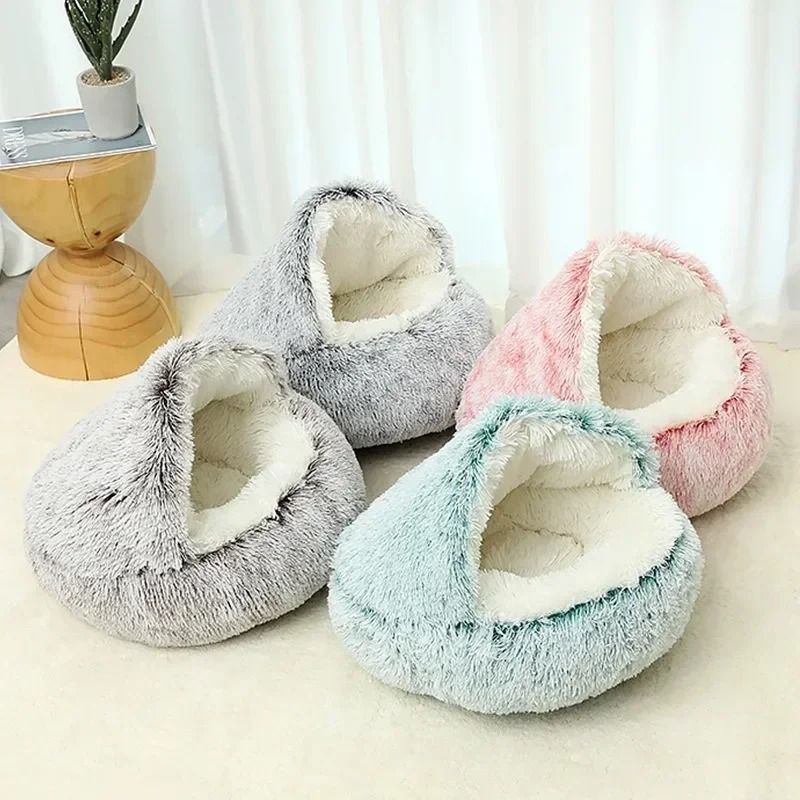Plush Winter Pet Bed For Cats And Dogs 0