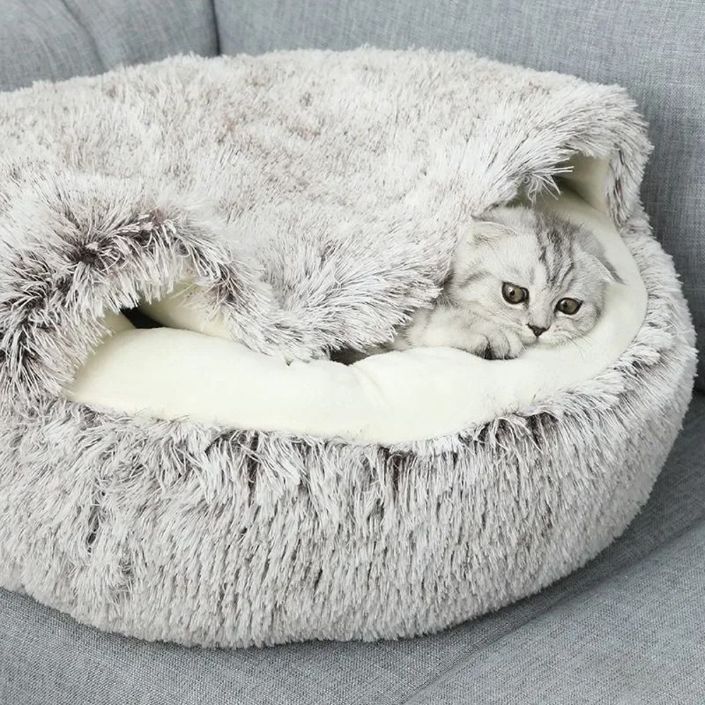 Plush Winter Pet Bed For Cats And Dogs 1