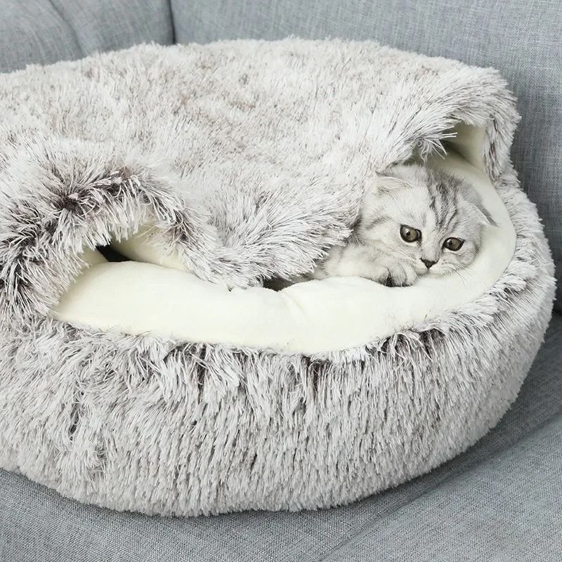 Plush Winter Pet Bed For Cats And Dogs 1