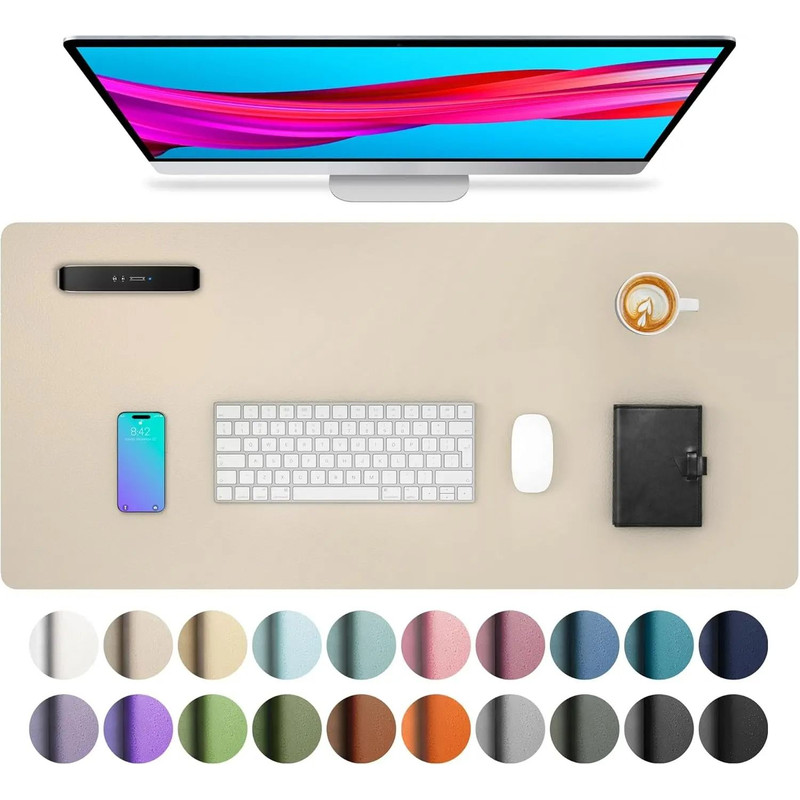 Large Waterproof PU Leather Desk Mat 11