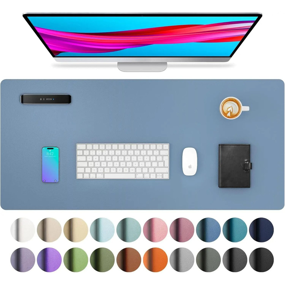 Large Waterproof PU Leather Desk Mat 17