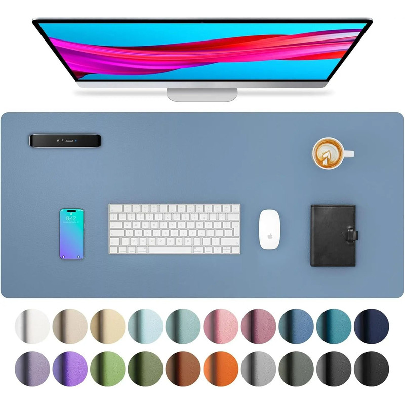 Large Waterproof PU Leather Desk Mat 17