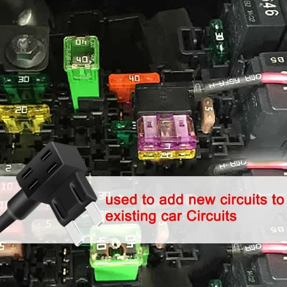 AddaCircuit Mini Blade Fuse Adapter Set For Car Fuse Box 5