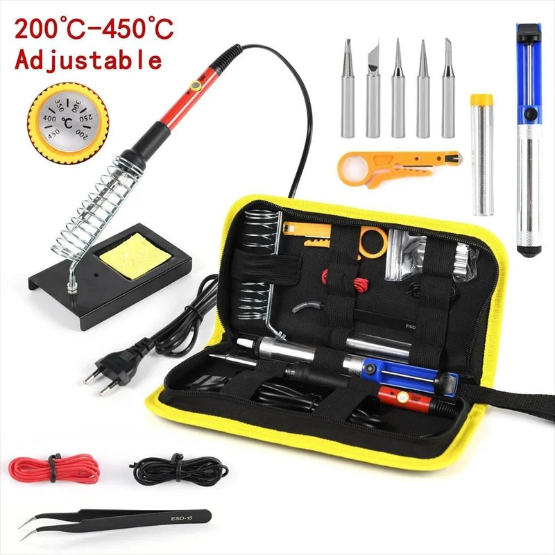 Adjustable Temperature Soldering Iron Kit With Accessories 6