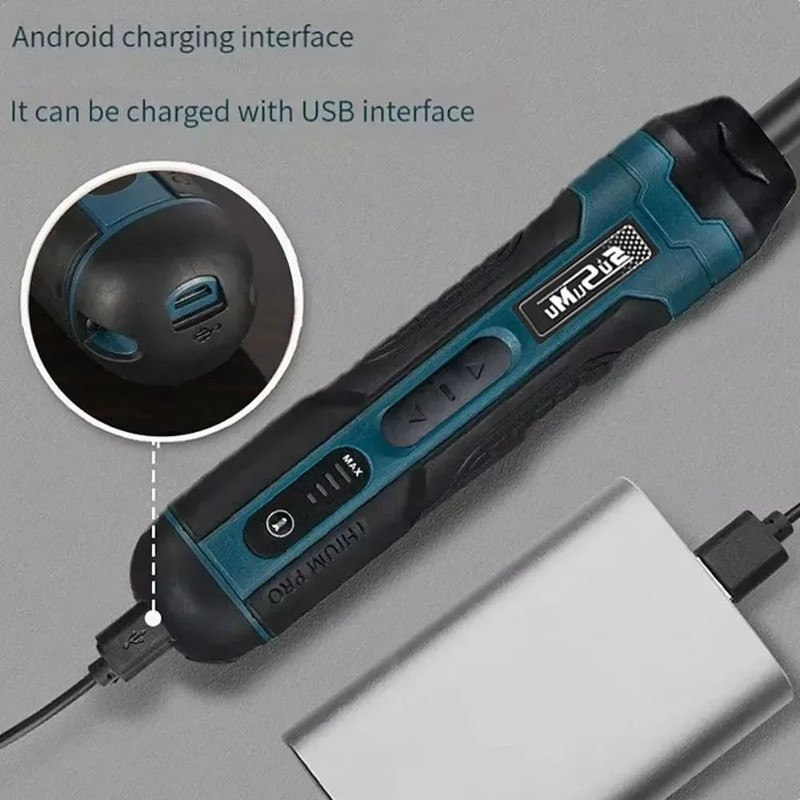 Mini Electric Screwdriver Set USB Rechargeable With Adjustable Torque 1