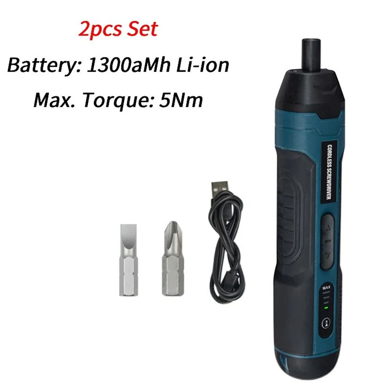 Mini Electric Screwdriver Set USB Rechargeable With Adjustable Torque 5