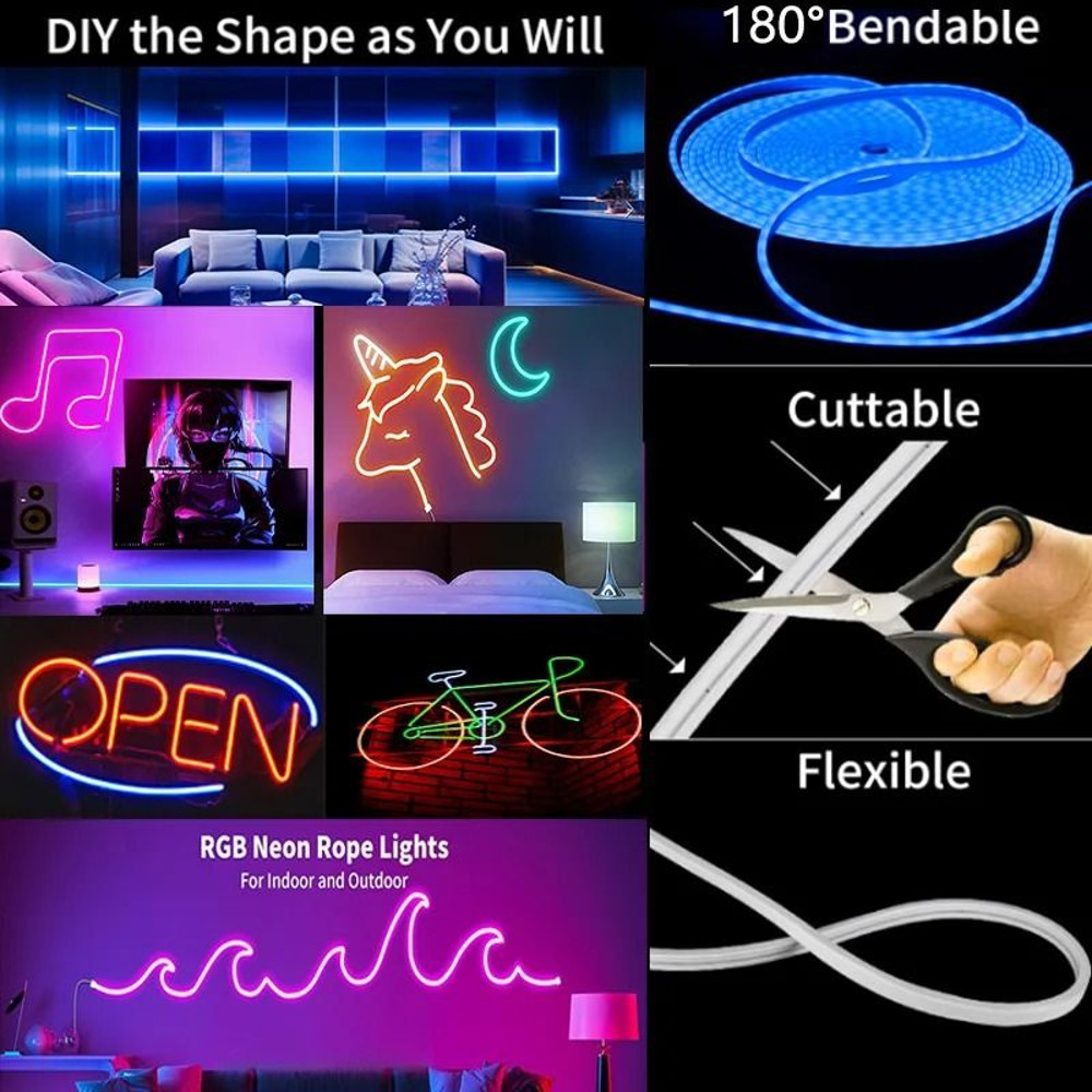 Smart RGB LED Neon Light Strip With App And Bluetooth Control 4