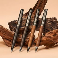 luxury wood and metal ballpoint pen with case