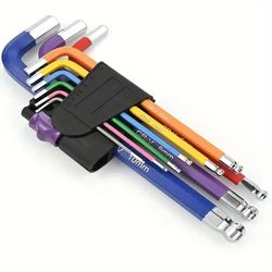 hex key wrench set with long and short arm options