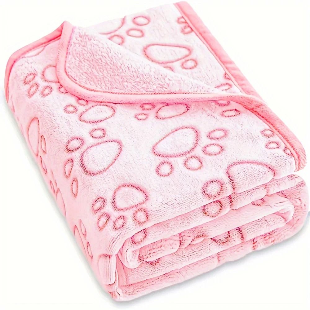 Soft Paw Print Pet Blanket For Dogs And Cats 6