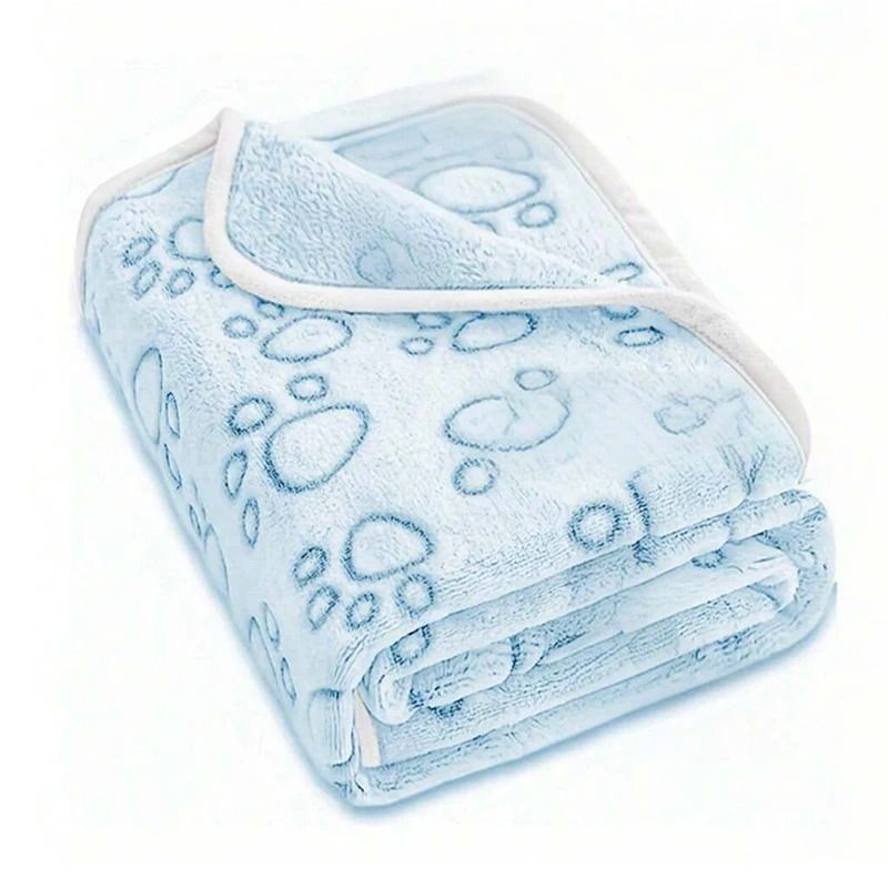 Soft Paw Print Pet Blanket For Dogs And Cats 7