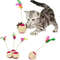 Natural Fiber Cat Play Ball With Feather Teaser 0