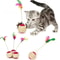 Natural Fiber Cat Play Ball With Feather Teaser 0