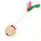 Natural Fiber Cat Play Ball With Feather Teaser 5
