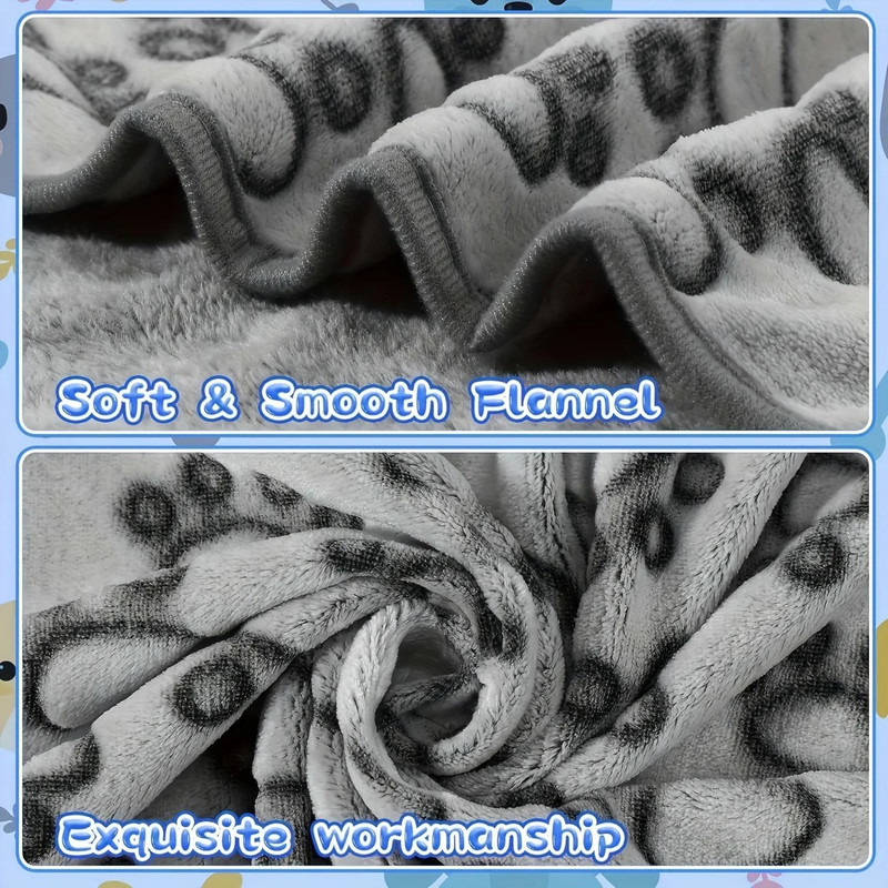 Soft Plush Pet Blanket With Cartoon Design 4