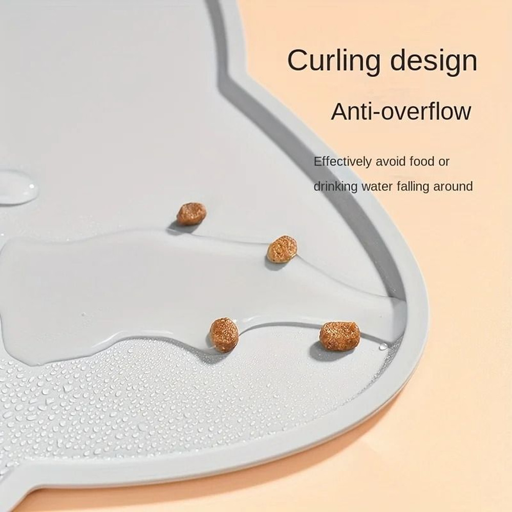 Silicone Pet Feeding Mat With Raised Edge 5